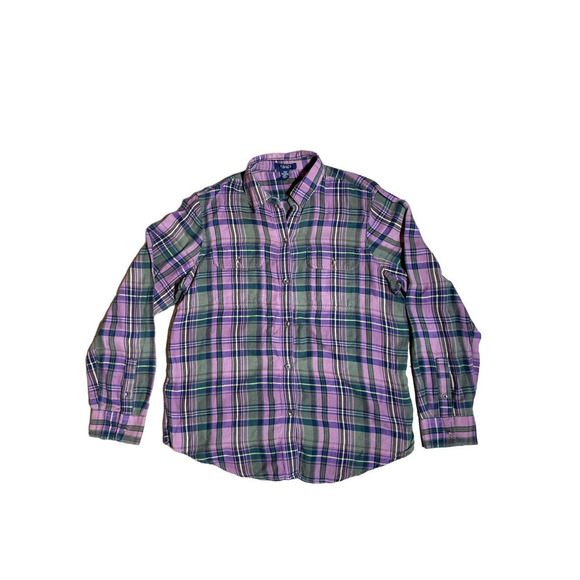 Women's Chaps Plaid Flannel Button up shirt. Size Large. - Picture 1 of 3